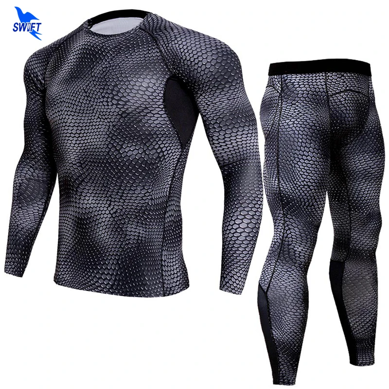 Мужской спортивный костюм MMA Rashguard Быстросохнущий Спортивный из 2 предметов