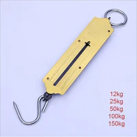 12kg 25kg 50kg 100kg 150kg luggage spring scale fishing travel weighing scales mechanical hanging hook scales portable weighing