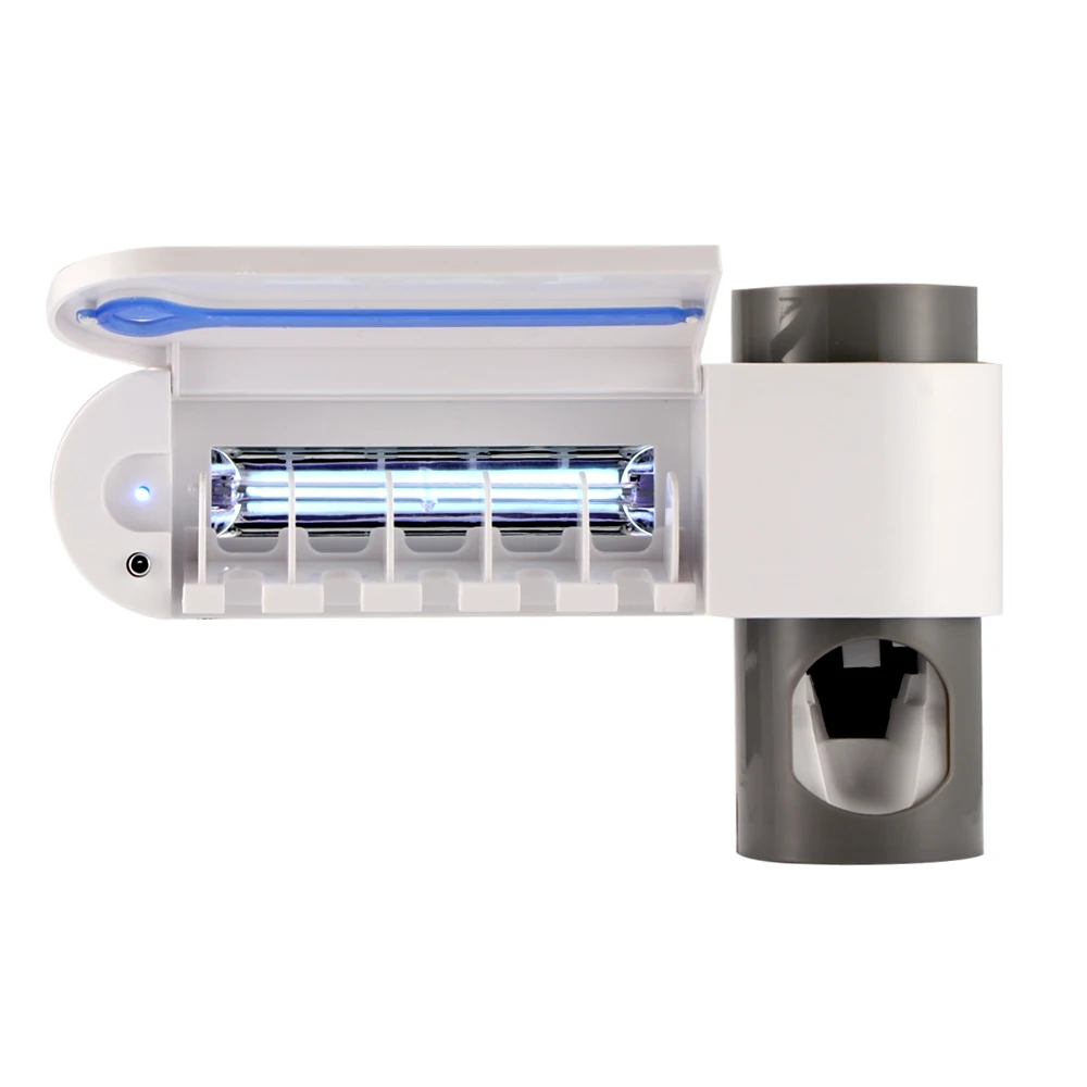 ABEDOE UV Light Ultraviolet Toothbrush Automatic Toothpaste Dispenser Sterilizer Toothbrush Holder Cleaner Toothbrush Sterilizer