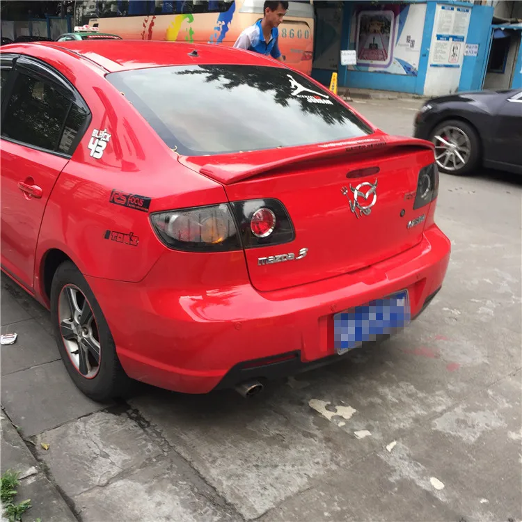Для Mazda 3 спойлер высокое качество абс материал заднее крыло праймер цвет задний спойлер для Mazda 3 спойлер СЕДАН 2006-2013