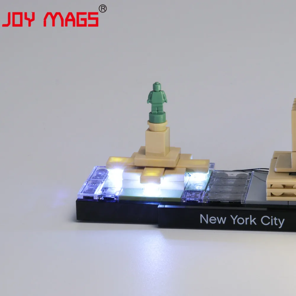 JOY MAGS только светодиодный светильник в комплекте для архитектурного дизайна Нью-Йорк городской светильник ing набор совместим с 21028(не включает модель