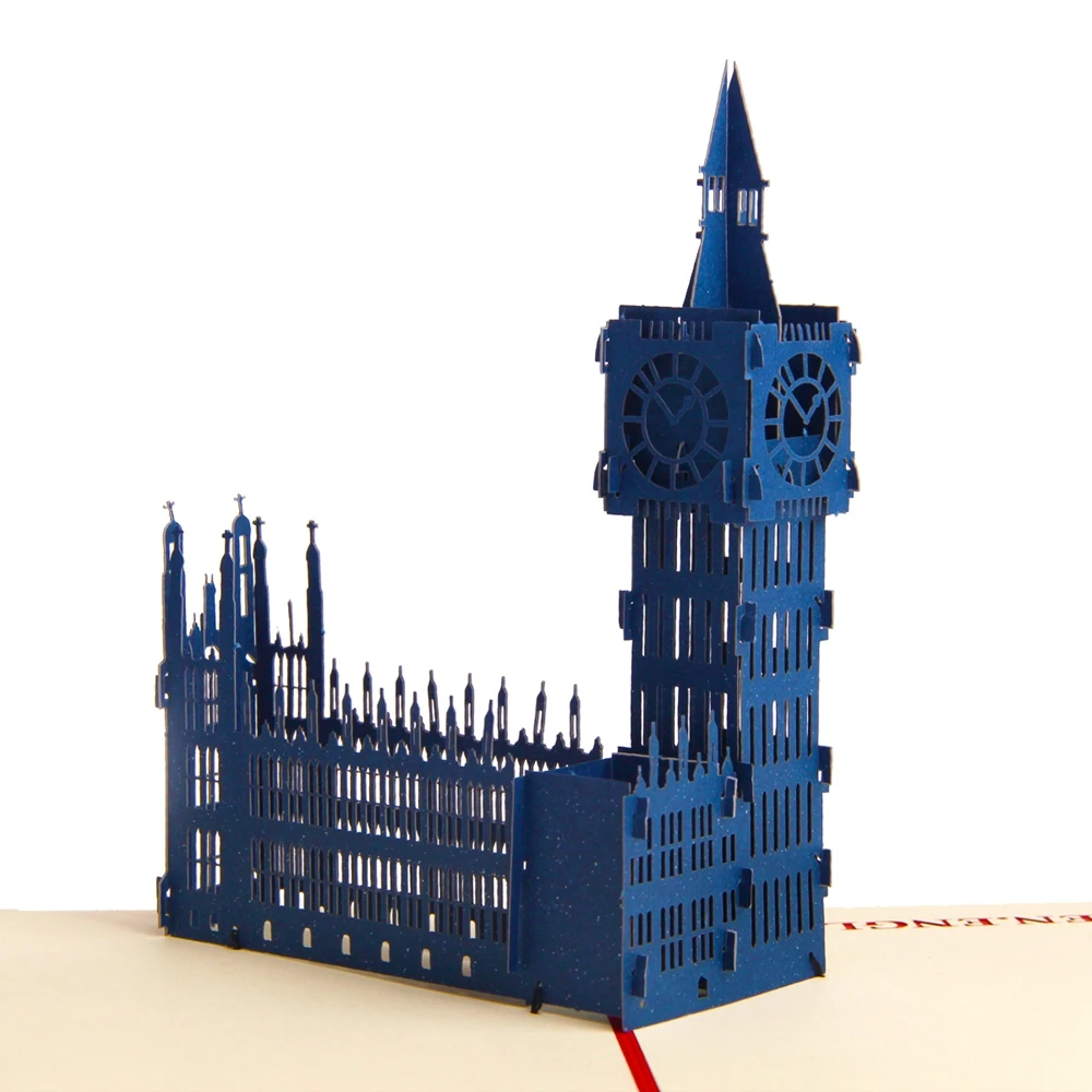 Big Ben 3D всплывающие поздравление с днем рождения карты конвертом открытка на