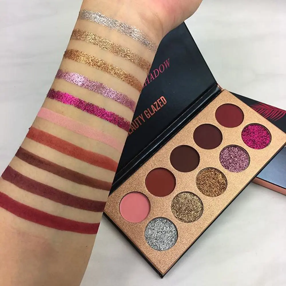 Красота глазурованная мода макияж тени для век Pallette блеск пигмент тени для смоки айс для женщин пикантные водонепрони