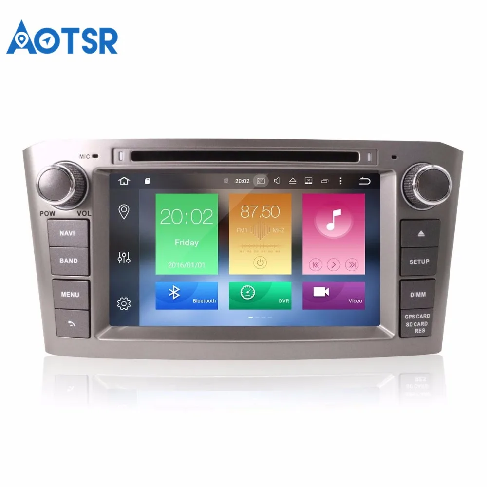 Новейший Android 8 1 0 автомобильный dvd плеер GPS навигация для Toyota Avensis 2002 2008 T250