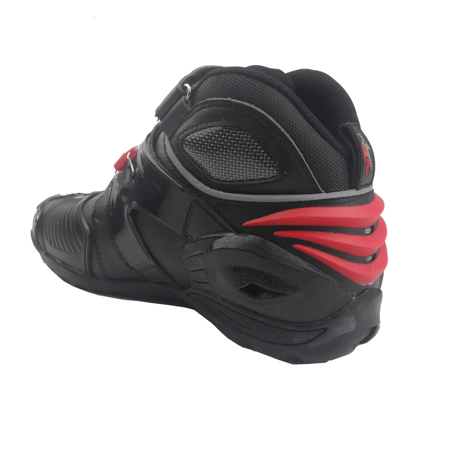 Мотоциклетные ботинки Pro biker кожаные дышащие черные для езды на мотоцикле|boots for