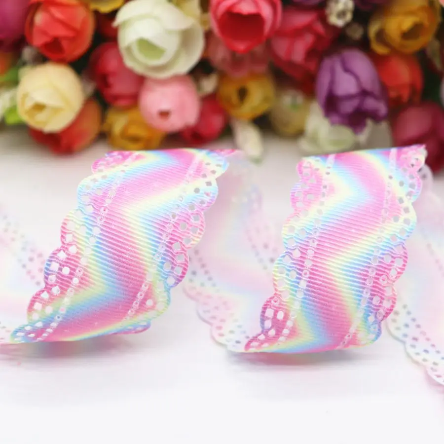 50 ярдов Grosgrain полые кружевные ленты сетка печатные ленты 30 мм пробки для бутылок DIY ремесла аксессуары ручной работы M19040703