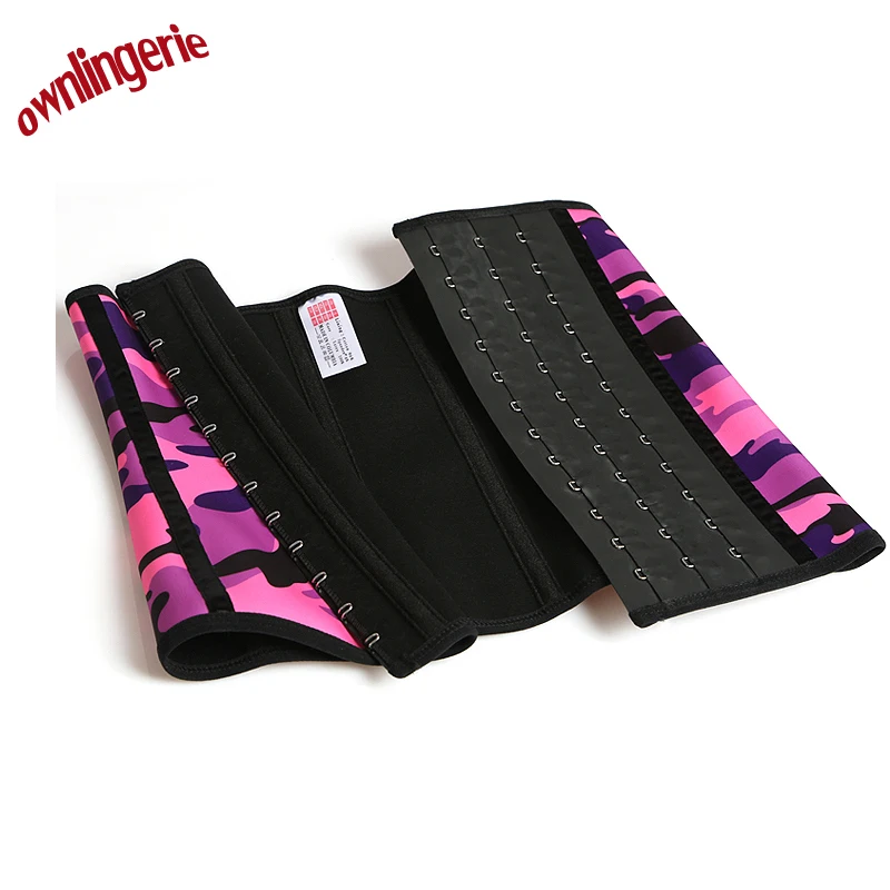 Можно Аутентичные талии корсеты камуфляж печати розовый корест и cinching корсет