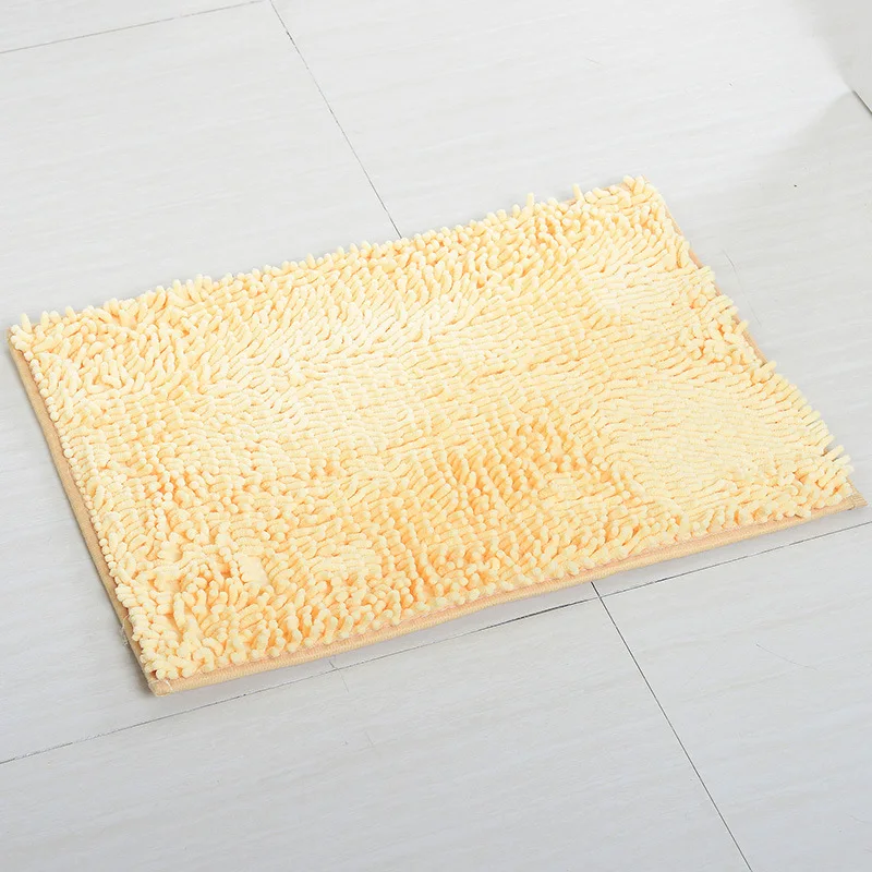 40x60 см/50x80 см, кухонный напольный коврик из шенили, ковры, впитывающий кухонный коврик, красный дверной коврик - Цвет: Светло-желтый