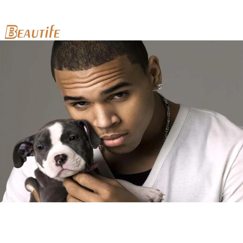 Новое поступление chris brown плакат ткань Шелковый украшения дома настенный
