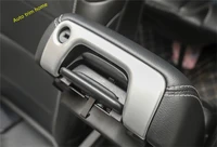 accessories interior armrest box lock keyhole lock hole cover trim for jeep wrangler jl 2018 2022 matte red carbon fiber