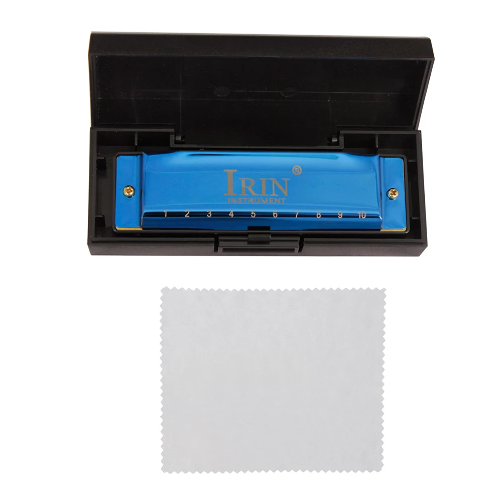 Электронная гармоника с 10 отверстиями 20 мелодий синий/черный|Губная гармошка| |