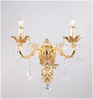 wholesale golden crystal wall light fixture silver wall sconces lamp crystal wall brackets chandelier free shipping