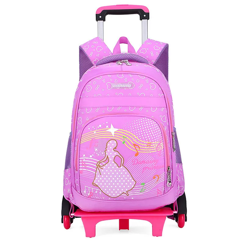 Детские школьные ранцы на 2/6 колесах для девочек съемные детские рюкзаки