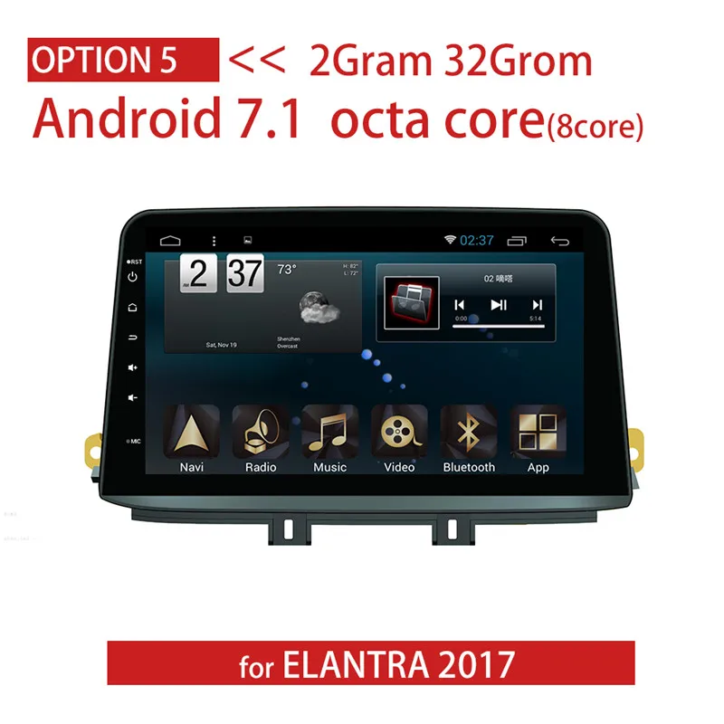 Topnavi Автомобильные Проигрыватели для hyundai Elantra Avante MD 2004-2011 2012 Автомагнитола Android 7,1 С восьмиядерным 8 ядром - Цвет: 7.1 8Core 5
