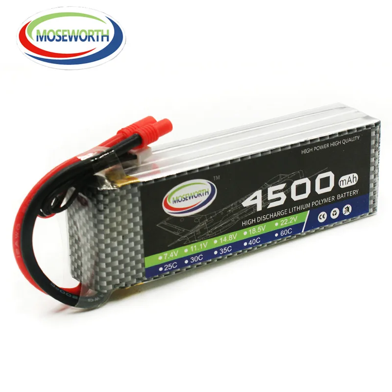 Новая батарея 4S 14 8 в 4500 мАч 40C RC LiPo Аккумулятор для радиоуправляемого вертолета