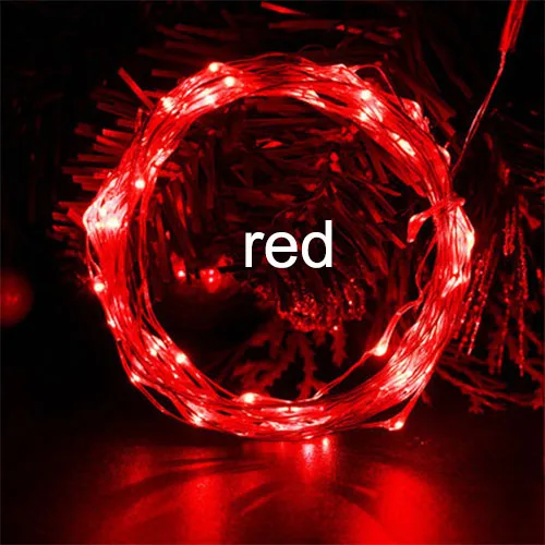 Red Сказочный светильник s USB 5 м/10 м светодиодный светильник гирлянда из медной проволоки домашний Рождественский Свадебный Праздничный светильник ing 5 в декоративный светильник s - Испускаемый цвет: Red