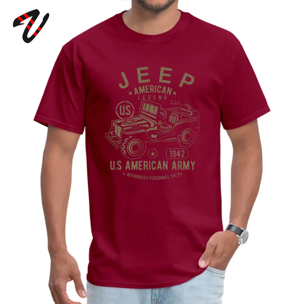 Maroon JEEP Army fitness Tight Linux топы, футболка для мужчин, мексиканская легенда, ткань, круглый вырез, топ, футболки, Европа, футболки на продажу - Цвет: Maroon