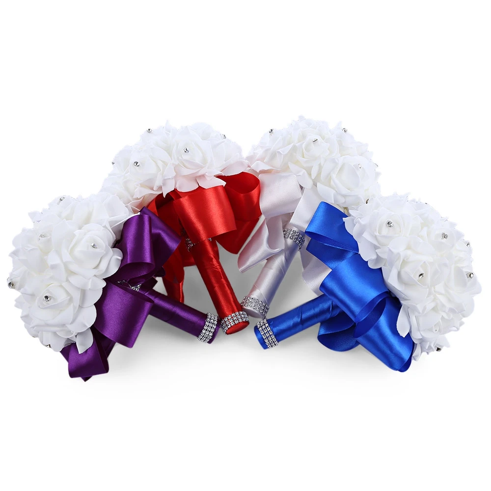 Пенополиэтилен Ручной Свадебный Букет Невесты Холдинг Вырос Цветок Модный