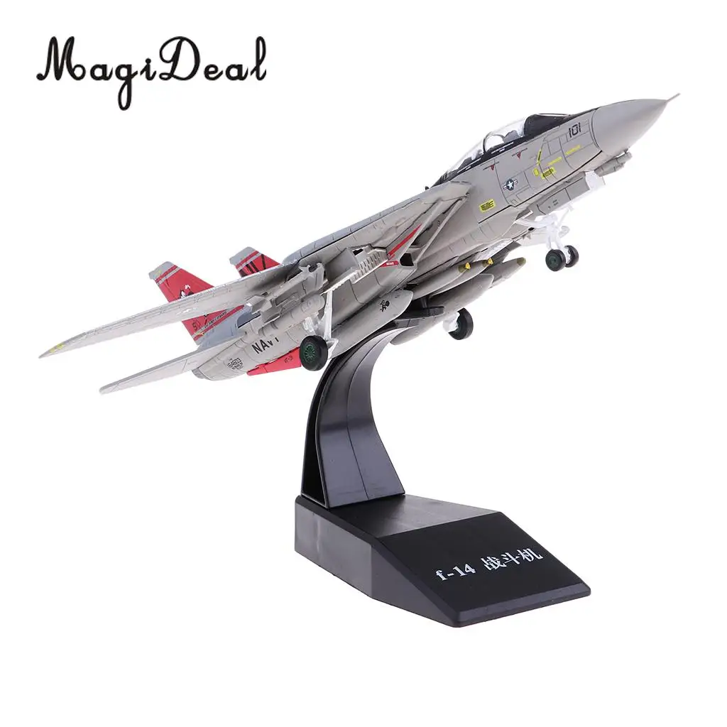 MagiDeal 1:100 масштаб сплав Американский F-14 самолет игрушка боец Модель литья под давлением модель самолета игрушка домашний декор коллекционные