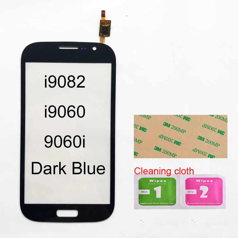 Для samsung Galaxy Grand GT i9082 i9080 Neo i9060 i9060i i9062 i9063 сенсорный экран дигитайзер Сенсорная панель Переднее стекло объектив датчик - Цвет: Dark Blue No Tools