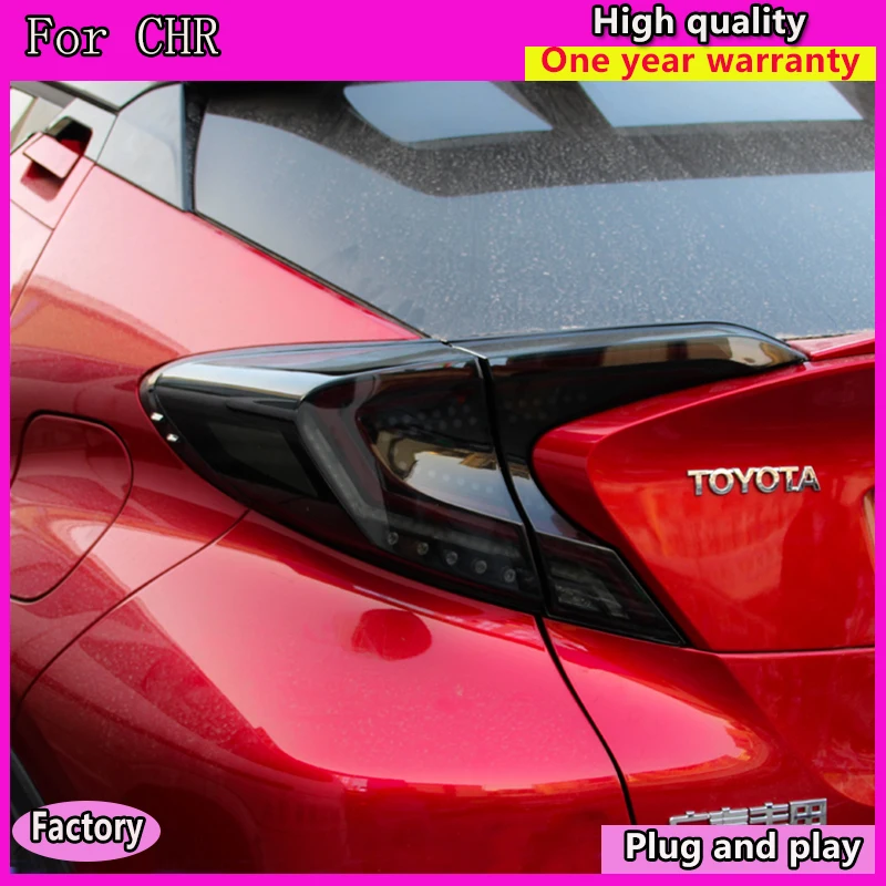 

Car styling Taillights For Toyota CH-R C-HR CHR 2017 2018 Led Tail Lights Fog lamp Rear Lamp DRL + Brake + Park + Signal lights