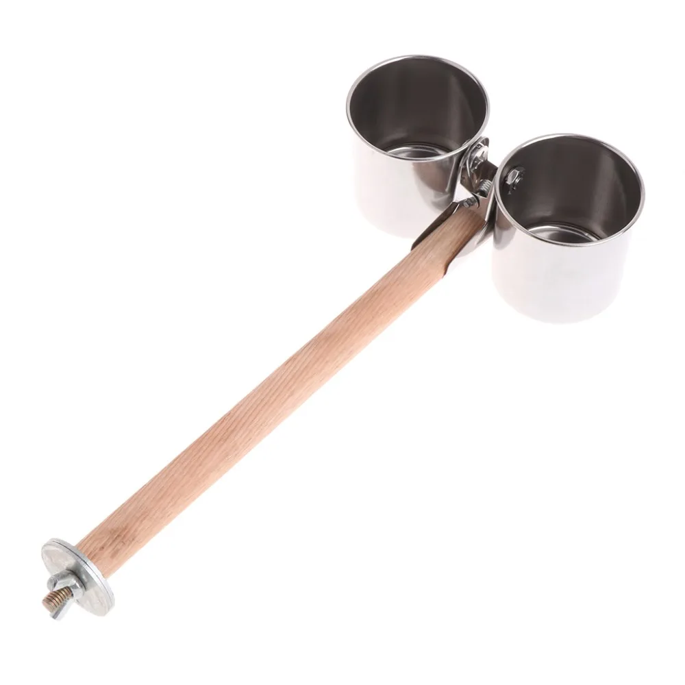 Двойная подставка для птиц с зажимом из нержавеющей стали|Кормление птиц| |