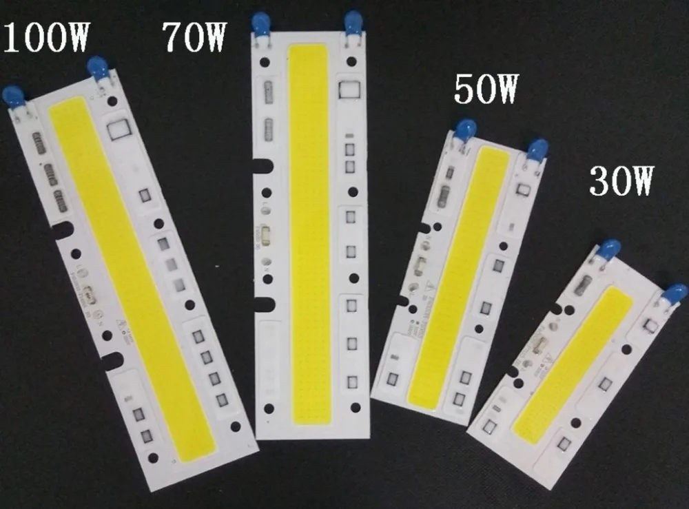Светодиодный чип COB 110 В 220 Высокая мощность 30 Вт 50 70 100 150 вход Smart IC светодиодный