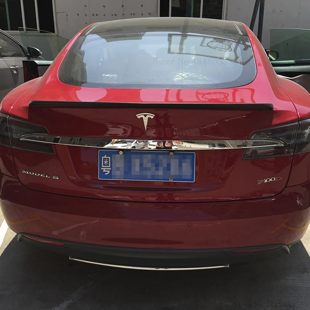 AITWATT для Tesla Model S 4 Двери Седан карбоновое волокно задний спойлер 2014 2015 2016 2017