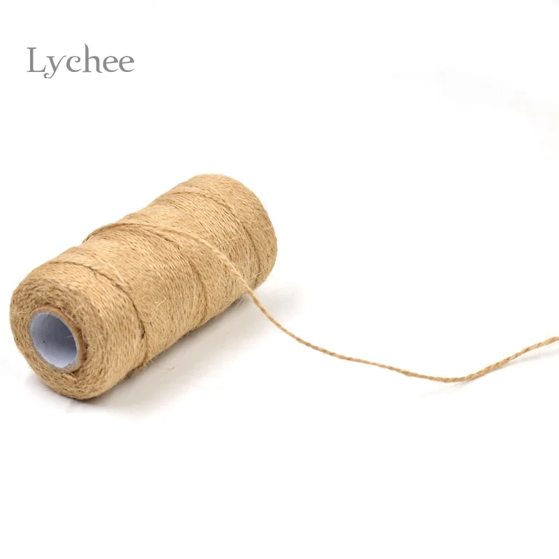 Шнур из натурального пенькового шпагата Lychee Life джутовая веревка для шитья одежды
