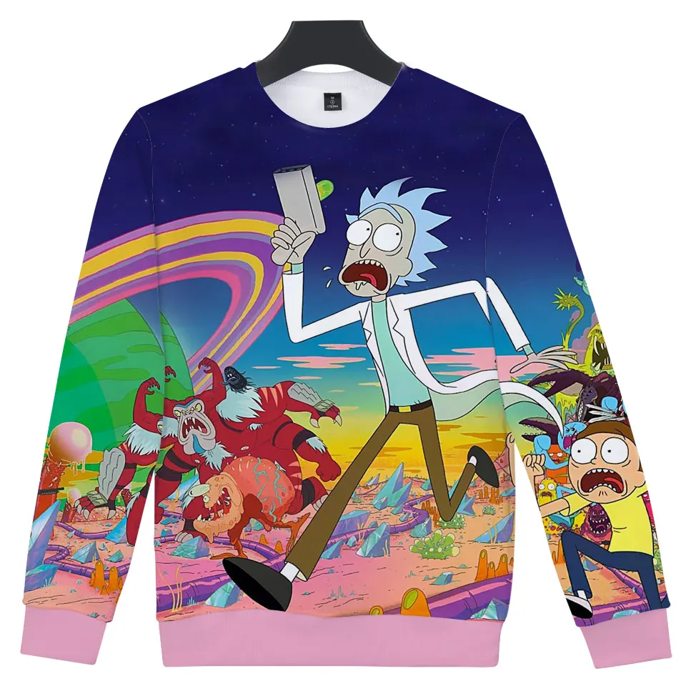 Rick and marty аниме модные футболки с круглым вырезом и длинным рукавом Популярные Хип