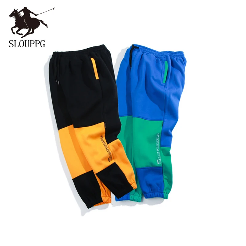 2019 SLOUPPG мужские хлопковые уличные Штаны спортивные штаны буквы зимние плюс
