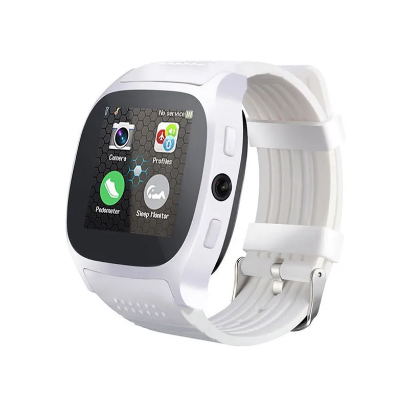 T8 Bluetooth спортивные Смарт-часы с камерой Facebook Whatsapp поддержка SIM TF карты вызова Smartwatch для телефона Android PK Q18 DZ09 - Цвет: Белый
