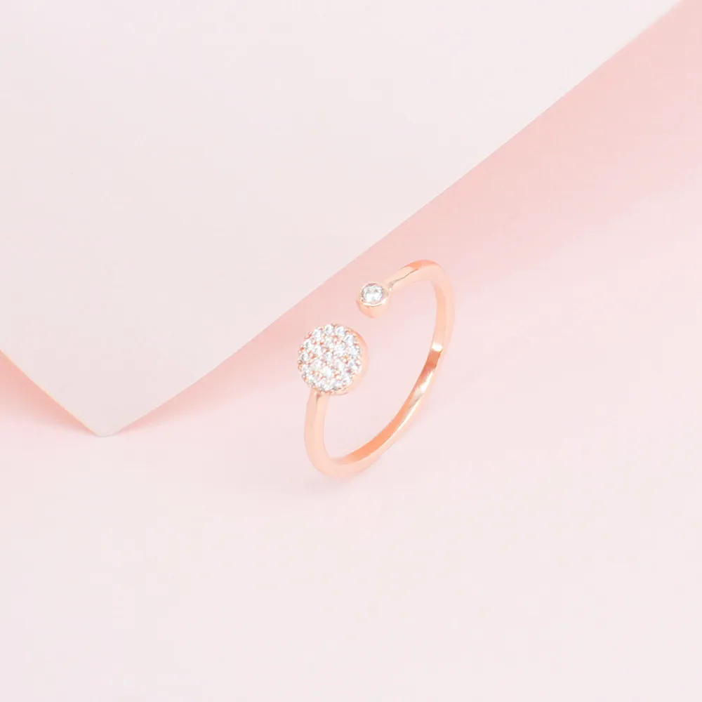 ROMAD 2019 Новый открытым розового золота Для женщин обручальное кольцо ювелирные