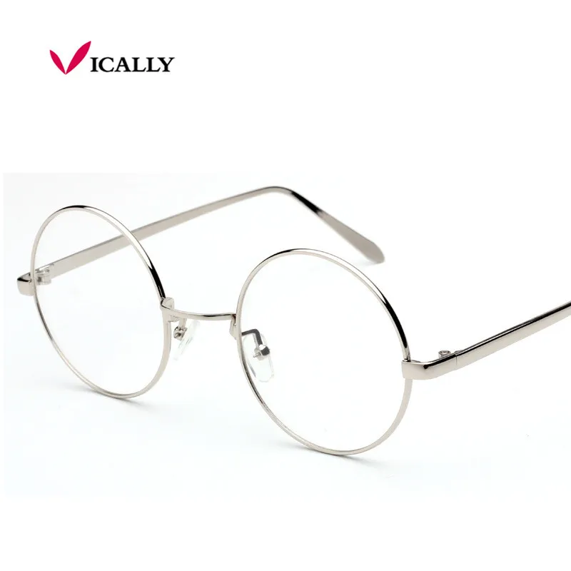 Круглые золотые прозрачные очки для близорукости женские и мужские оправа очков