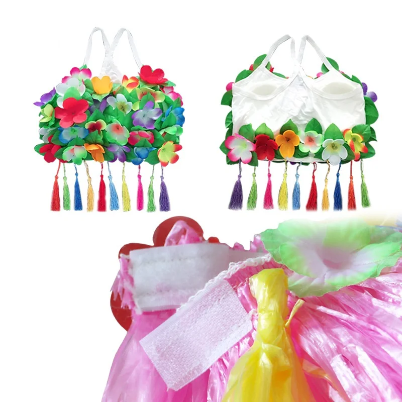 Густая Подвеска для взрослых женщин юбка Трава хула Гавайские костюмы Lei повязка