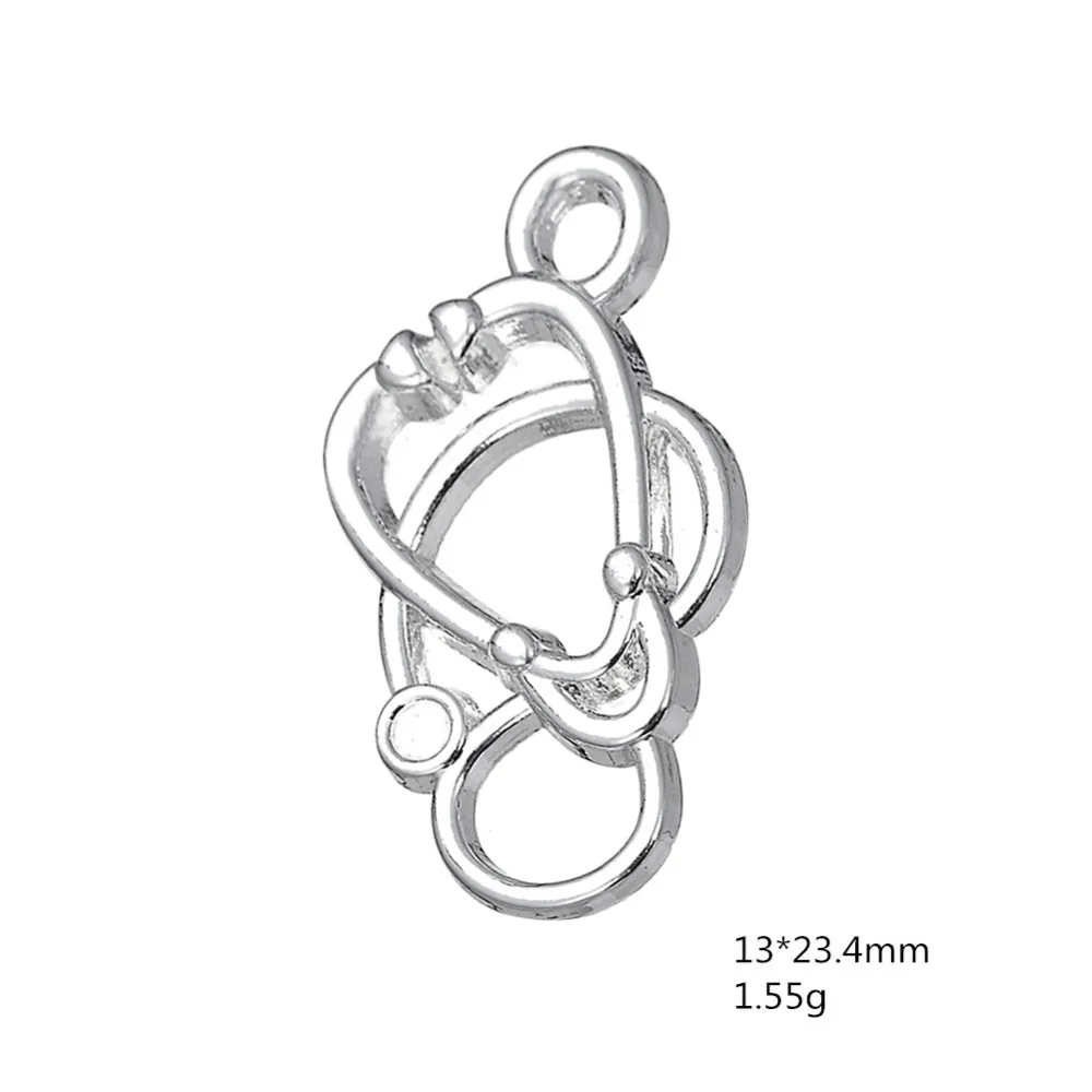 Подвеска-подвеска докторская медсестра с серебряным покрытием my shape-стетоскоп