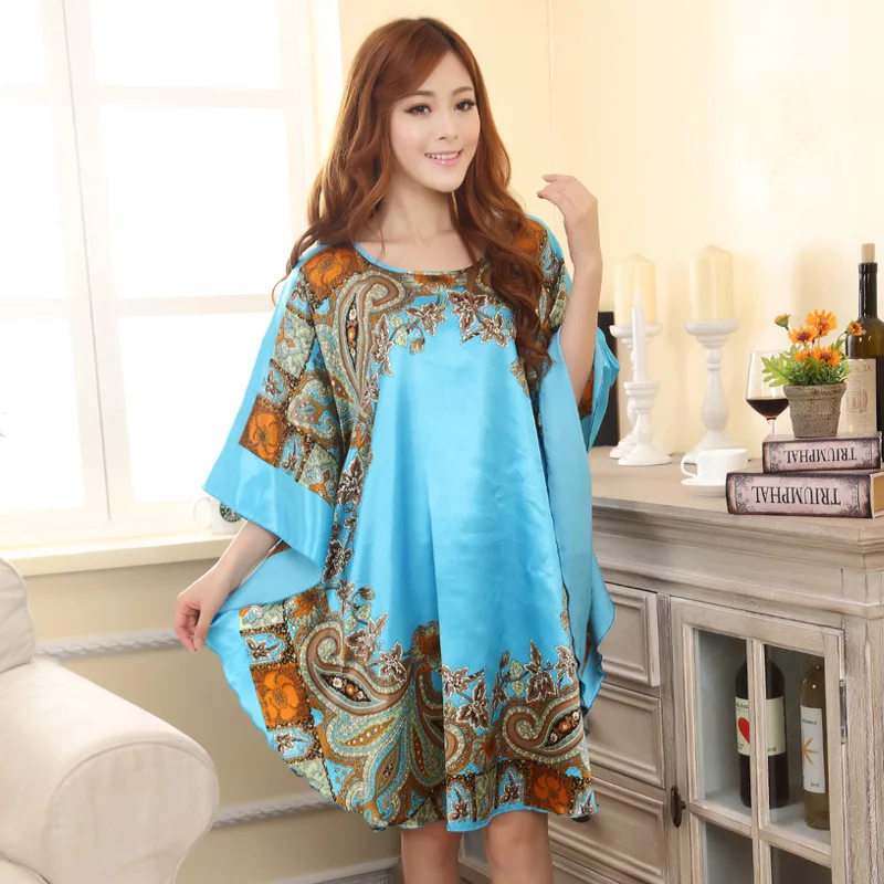 Новое поступление зеленое китайское женское Летнее шелковое ночное белье