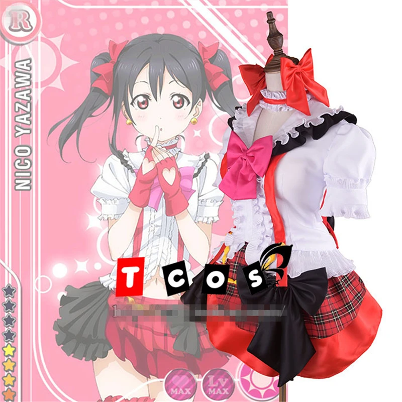 Аниме платье на Хэллоуин с надписью love live YAZAWA NICO school idol maid бесплатная