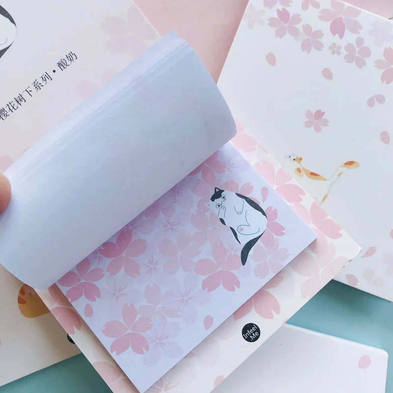 30 страниц Kawaii Cat& Sakura блокноты для заметок планировщик студенческие Канцтовары, блокнот для школы и офиса