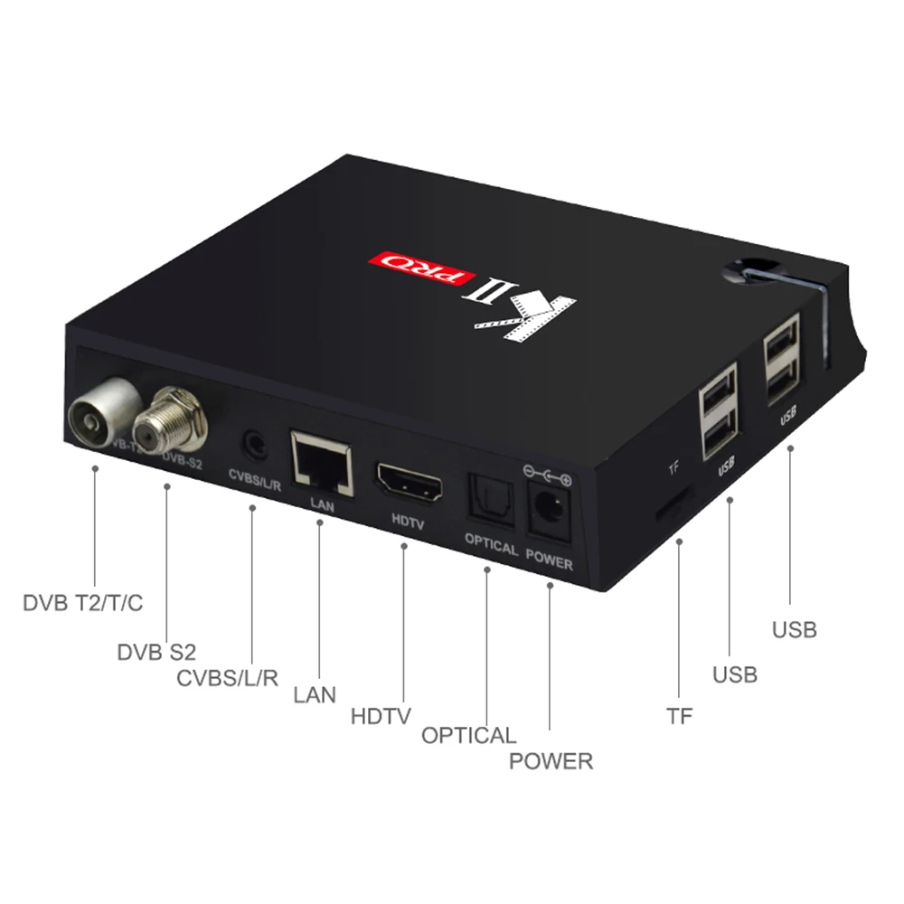 KII PRO Android tv BOX+ DVB-S/S2& DVB-T/T2& DVB-C STB Android 7,1 Amlogic S905D четырехъядерный 2 Гб 16 Гб 4K WiFi HD медиаплеер