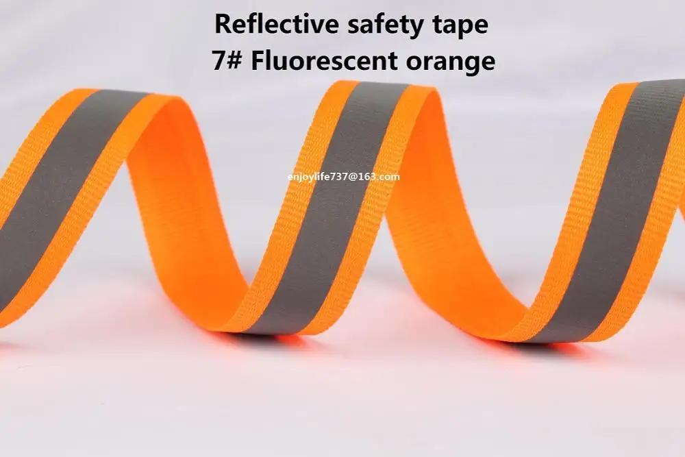 fluorescent orange 3/"(2 см) Широкий 50 ярдов длинный рулон специальная Светоотражающая тканевая лента(флуоресцентный зеленый, белый, черный, желтый, золотой, орангей - Цвет: fluorescent orange