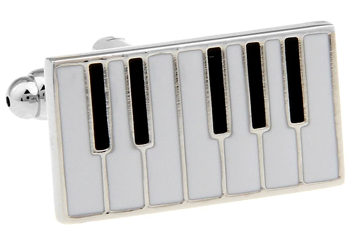 Запонки для пианино из меди черного и белого цвета | Украшения аксессуары