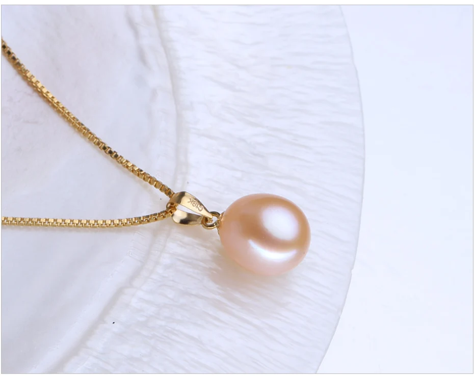 FENASY 18 K Золотая подвеска розовое, ювелирное изделие из жемчуга ожерелья и подвески для любителей Брендовые вечерние жемчужные подвески отправить s925 Серебряные Ожерелья