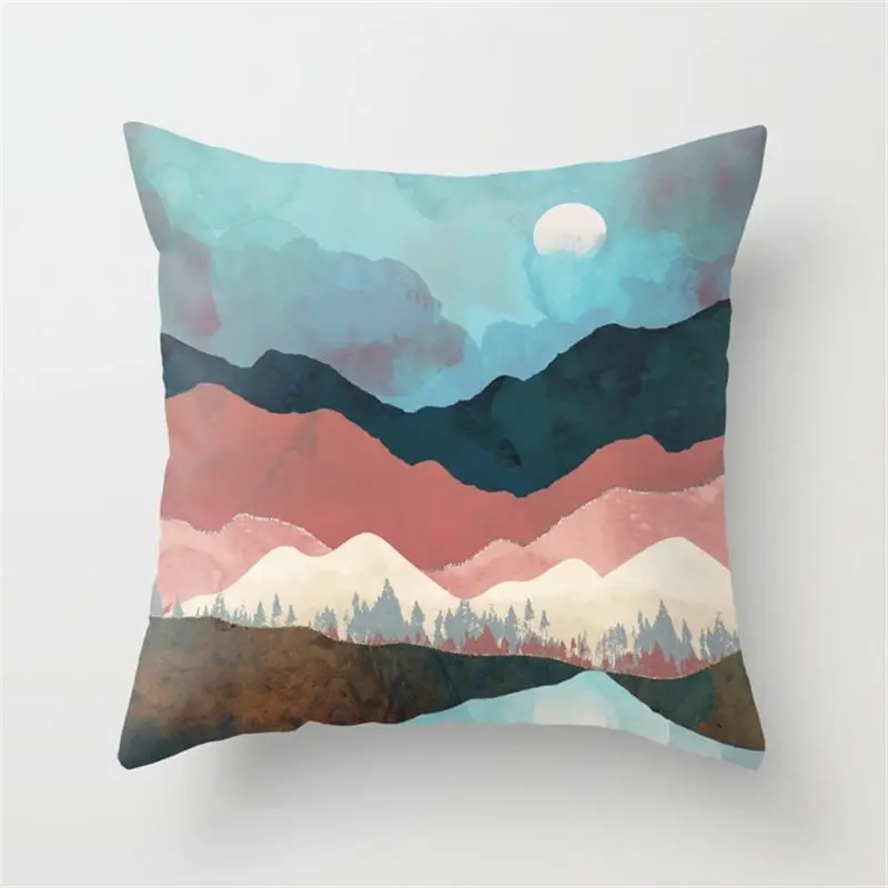 Дорин коробка 1 шт. нетоксичный 45*45 см геометрический принт полиэстер Peachskin наволочка модная рыба птица декоративная наволочка - Цвет: 4
