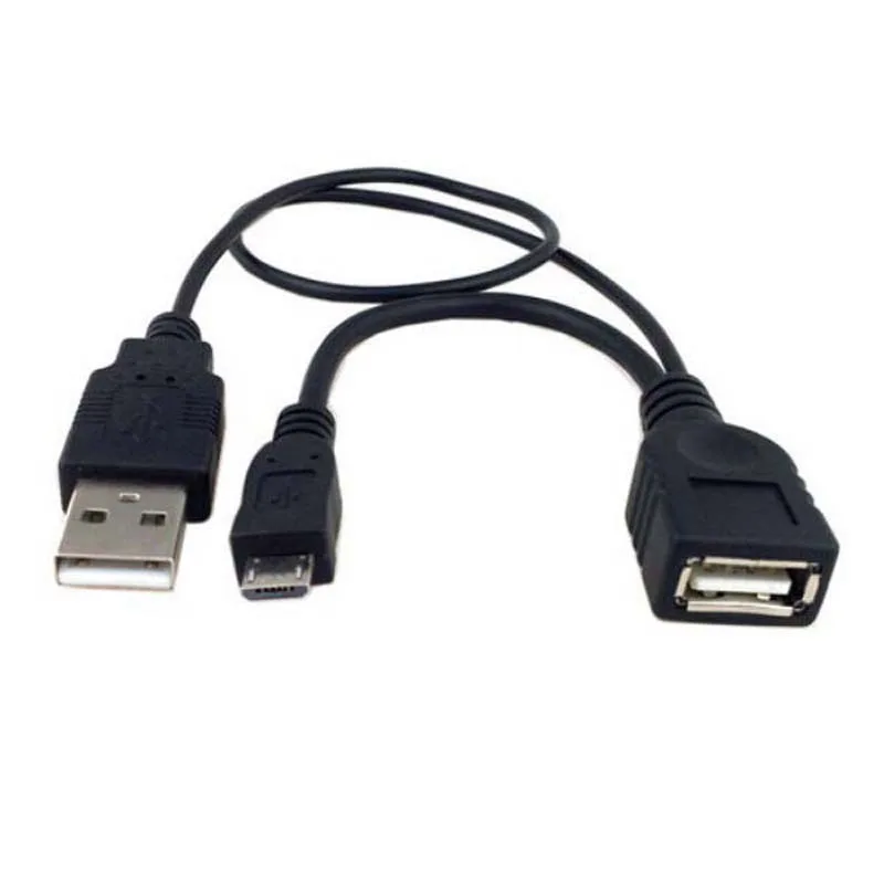 Micro USB 2,0 5 Pin хост OTG кабель с USB питания мужской женский для сотового телефона планшета ПК мобильного телефона внешний U диск ридер кабель