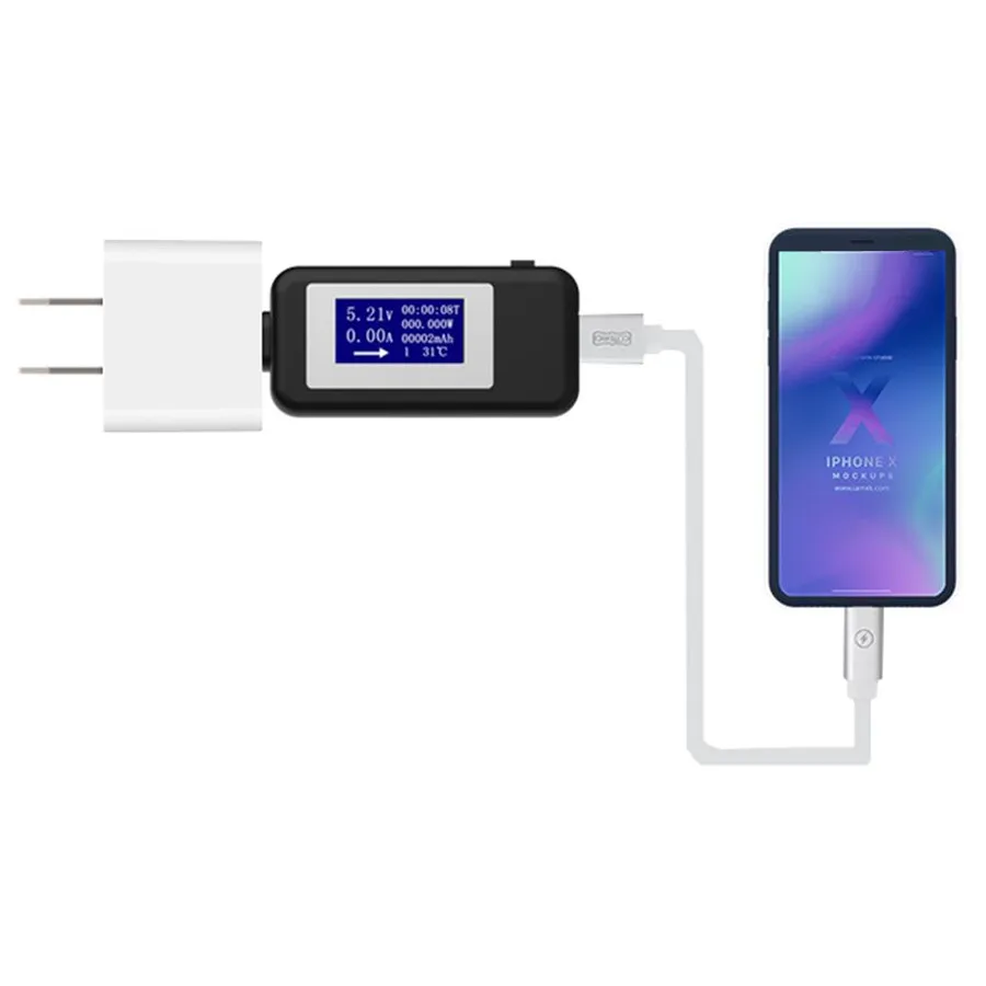 10 шт./лот DC USB тестер тока 4-30 в измеритель напряжения времени Амперметр цифровой