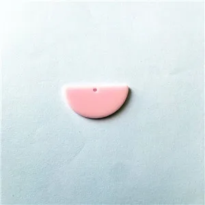 Новое поступление! 30x15mm100pcs/lot акриловые полукруглые подвески для серьги-гвоздики/серьги аксессуары/детали для серег DIY - Цвет: pink