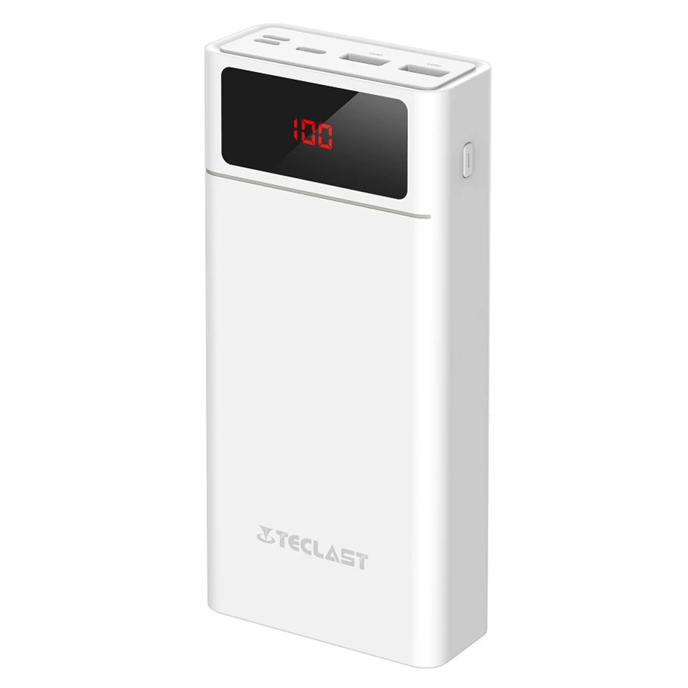 Teclast A30 30000 мАч Внешний аккумулятор с 8 pin/type-C/Micro-USB вход светодиодный индикатор двойной USB выход внешний аккумулятор для телефонов планшетов