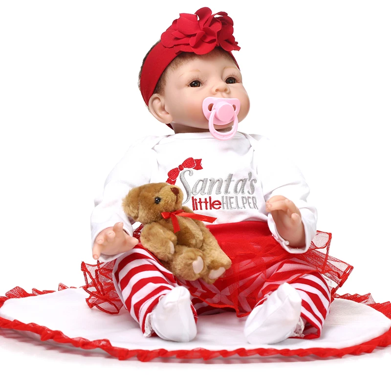 55 см Силиконовые Reborn куклы Baby живой реалистичный Boneca Bebe реалистичные настоящая