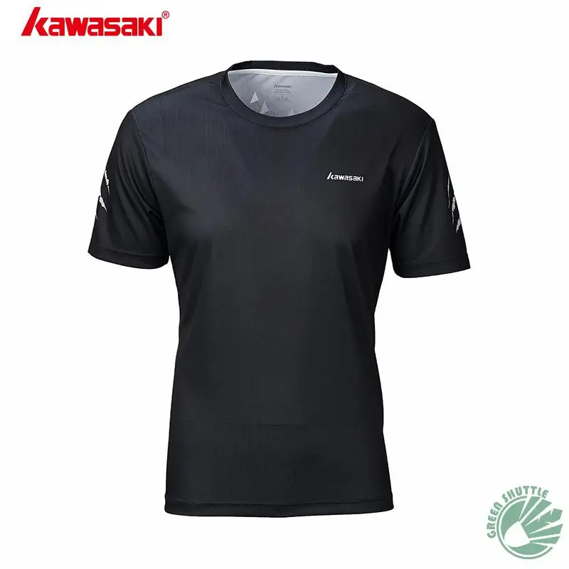 Новинка, профессиональная Летняя мужская футболка для бадминтона Kawasaki, с коротким рукавом, ST-S1114, ST-S1115, быстросохнущая футболка - Цвет: Смешанный цвет